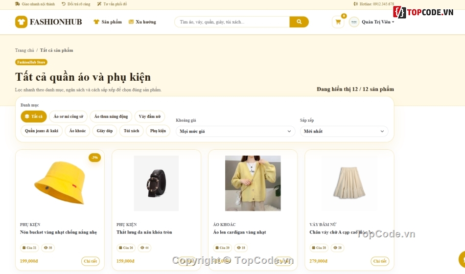 bán quần áo,Website bán quần áo,Web bán áo quần